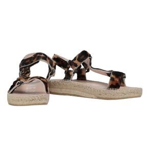 Manebi Women's Brown Leopard Espadrille Sandal Shoe Sz US 9 / EU 40 MSRP $185
